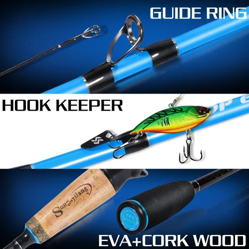 Miniatura 5 de Sougayilang Fishing Rod and Reel Combo, Medium Heavy Fishing Pole with Baitcasting Reel Combo, 2-Piece Baitcaster Combo