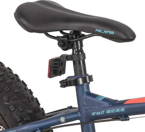 Miniatura 5 de Hiland - Bicicleta de montaña con neumáticos gruesos de 20 pulgadas para niños y niñas de 5 años en adelante, Shimano de 7 velocidades, freno de Azul