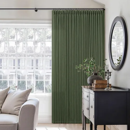 Miniatura 24 de Cortinas de lino natural con pliegues fruncidos de 120 pulgadas de largo para sala de estar, cortinas plisadas con ganchos y lengüeta trasera