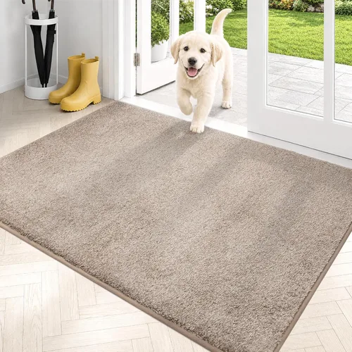 Miniatura 32 de PURRUGS Alfombra de área de fácil cuidado de 4 x 6 pies, antideslizante, lavable a máquina, tapete para puerta de perro, resistente a las manchas