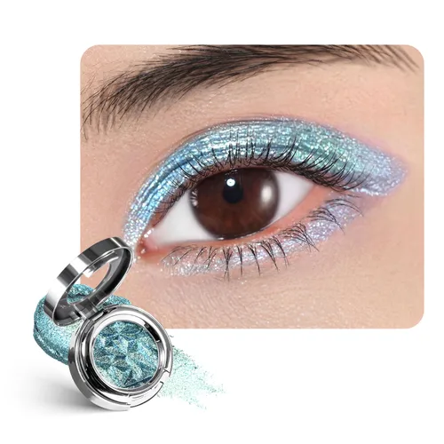 Miniatura 31 de CHARMACY Sombra de ojos multicromática con purpurina, sombra de ojos brillante con pigmentación intensa, sombra de ojos con acabado duocromático