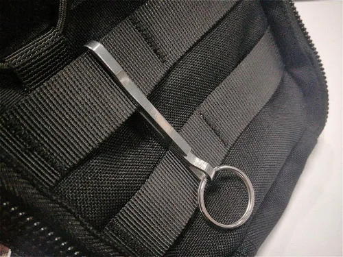 Miniatura 3 de 2 llaveros de acero inoxidable con hebilla colgante, herramienta portátil EDC Quickdraw
