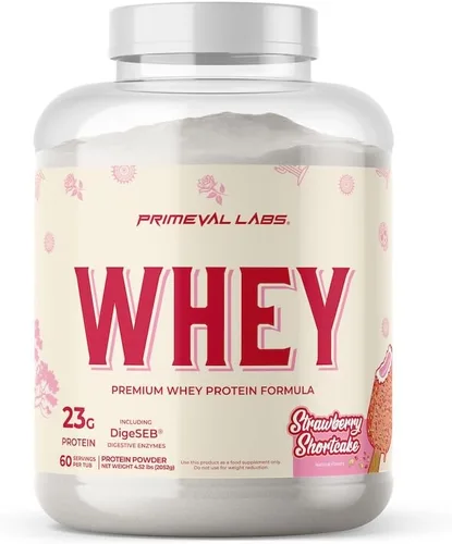 Miniatura 13 de Primeval Labs Pure Whey Protein Concentrate Crecimiento muscular y recuperación Fórmula fácil de mezclar Horchata 20 porciones