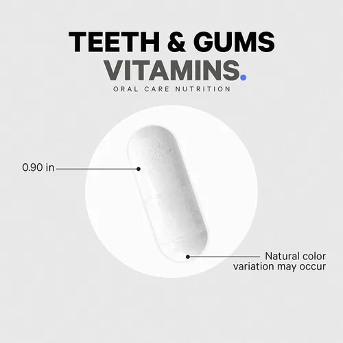 Miniatura 8 de Codeage Vitaminas para Dientes y Encías + Suplemento de Probióticos Orales para la Boca - Calcio de Alimentos Completos, Colágeno, Potasio, Vitamina