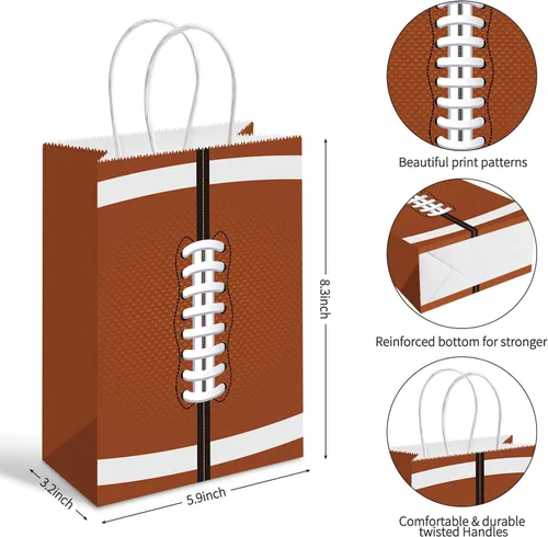 Miniatura 2 de 16 bolsas de regalo de fiesta para bolsas de papel de fútbol, bolsas de regalo, bolsas de recuerdo de fiesta para niños y adultos, suministros