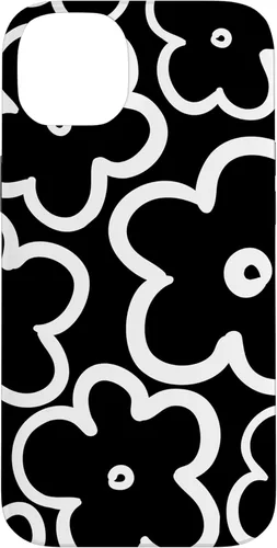 Miniatura 15 de Cute Flower Pattern Large Wildflower Black and White Floral Case for iPhone 17
