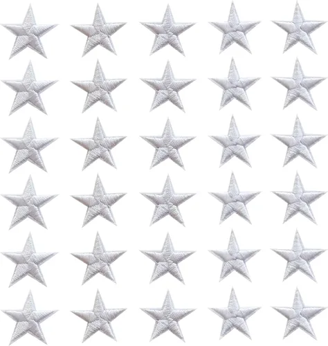 Miniatura 17 de 5 parches para planchar con estrellas negras, parches bordados para ropa, chaquetas, sombreros, mochilas, jeans (3.2 pulgadas)