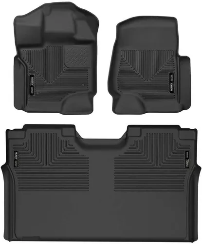 Husky Liners X-act Alfombrillas de contorno | Se adapta a Ford F-150 2015-2024 (incluye Lightning 2022-2024) SuperCrew sin almacenamiento plano