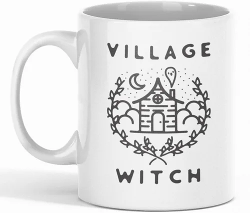 Miniatura 38 de LookHUMAN Taza de Café de Halloween – Halloween Is Meowgical Tazas, Taza de Café Espeluznante Idea de Regalos de Taza, 15 Onzas 10-Blanco