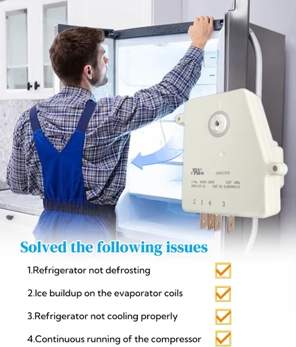 Miniatura 5 de 5304526183 5304522331 Temporizador de descongelación para refrigerador 8 horas 35 minutos Fits For Frigidaire White Westinghouse Refrigerator