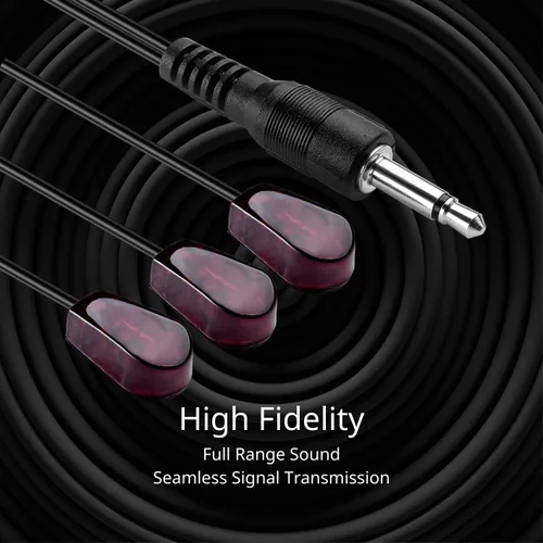 Miniatura 4 de TNP - Cable emisor de infrarrojos IR de 10 pies - Cable infrarrojo de 0.138 in Jack de triple cabeza para sistema repetidor IR Xbox One Receptor AV