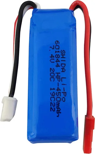 Miniatura 3 de sea jump Batería de litio de 7.4 V 450 mAh para wltoys K969 K979 K989 K999 P929 P939 284131 de alta velocidad con control remoto para coche
