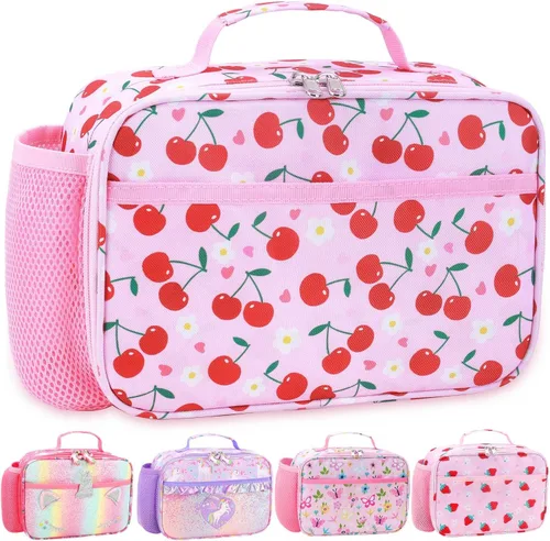 Miniatura 23 de RHCPFOVR Lonchera para niños – Lonchera aislada para niños y niñas, bolsa de almuerzo lavable y lonchera reutilizable para niños pequeños a prueba