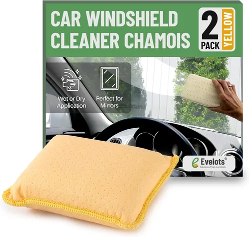 Evelots Paquete de 2 herramientas de limpieza de parabrisas - Herramienta de limpieza de ventanas y cristales de automóvil, limpiador de parabrisas