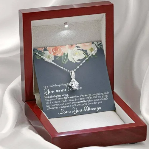 Miniatura 6 de Joyería con tarjeta de mensaje, regalos personalizados, collar hecho a mano, collar con tarjeta, tarjeta de mensaje y caja que no estás solo, collar