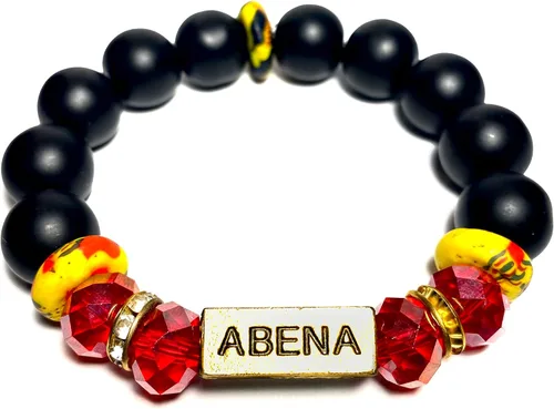 Miniatura 64 de Pulseras africanas tradicionales con nombre nacido en el día para mujeres de Ghana, materiales naturales, ajuste cómodo y holgado