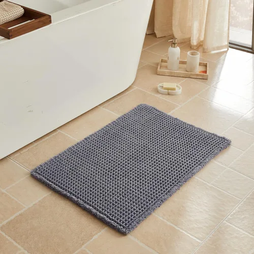 Miniatura 57 de Triohero Tapete de baño con diseño de gofre, tapete de baño pequeño y bohemio, antideslizante, lavable, ultra suave, súper absorbente, de secado