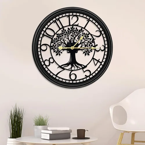 Miniatura 9 de Reloj de pared grande – Reloj de pared para decoración de sala de estar, silencioso y sin tictac, adecuado para decoración de pared, decoración