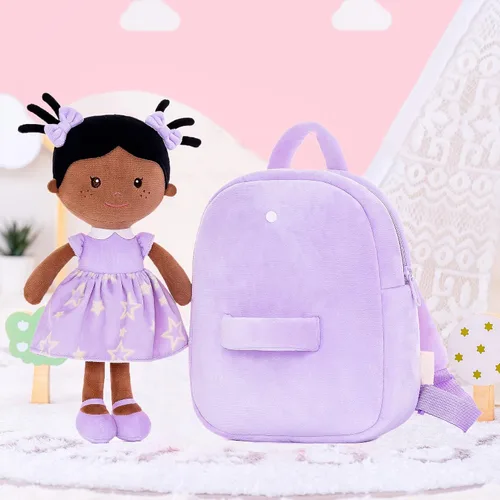 Miniatura 53 de Onetoo Mochila para niños pequeños, regalos de regreso a clases, mochilas para niñas y niños con muñecas de bebé ligeras y suaves en vestido