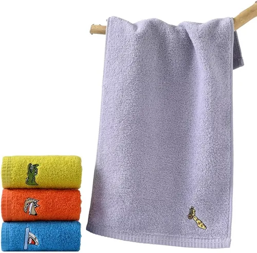 Miniatura 4 de sense gnosis Toallas faciales de 100% algodón para niños, toallas de dedo para baño, juego de toallas bordadas con animales para niños y toallitas