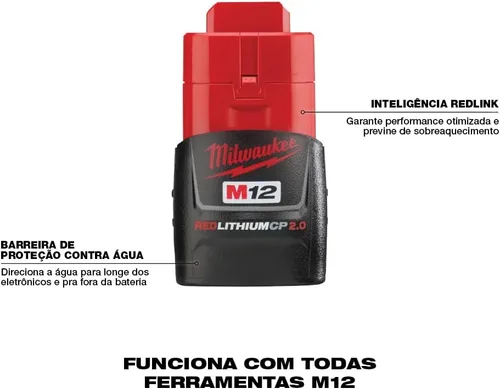 Miniatura 4 de Milwaukee 48-11-2420 M12 REDLITHIUM 2.0 Paquete de baterías compactas (1 unidad)