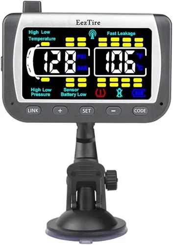 Miniatura 2 de EEZ RV Products EEZTire - Sistema de monitoreo de presión de neumáticos en tiempo real/24x7 - Monitor a color + 4 sensores + Sistema de refuerzo