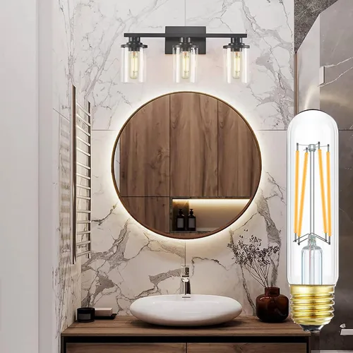 Miniatura 6 de Leools - Bombilla Edison E26 atenuable de 8 W, igual a 60 W, CA 120 V, blanco suave, 3000 K, bombillas Edison, 75 W, 800 lúmenes, bombilla LED