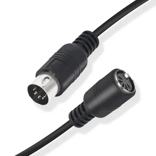 Miniatura 4 de Cable de extensión MIDI DIN de 5 pines macho a hembra Cable adaptador de audio para sintetizador de teclado MIDI, órgano, piano eléctrico, guitarra