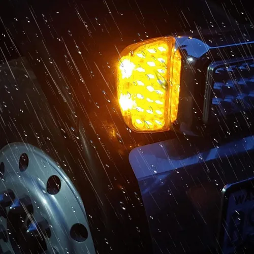 Miniatura 6 de 2 piezas para luces intermitentes de faro ámbar LED Peterbilt, luces de circulación selladas de 31 LED, reemplazo para luces intermitentes de faro