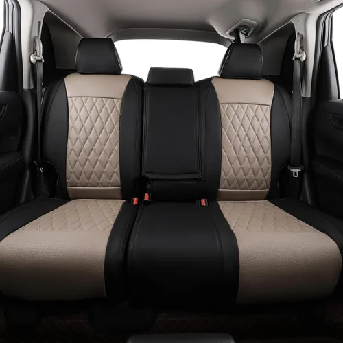 Miniatura 24 de EKR - Fundas de asiento de automóvil a la medida para Honda Civic Sedan, Sport, LX - Cuero sintético (negro)