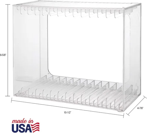 Miniatura 5 de STORi Stackable Clear Plastic DVD Organizer with Rubber Feet Rectangular Holder Perfect for Theater Room Holds up to 14 Standard DVD Cases