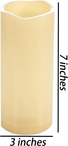 Miniatura 3 de Paquete de 2 velas de 7 pulgadas sin llama para exteriores, funciona con pilas, con temporizador, impermeables, parpadeantes, velas falsas LED