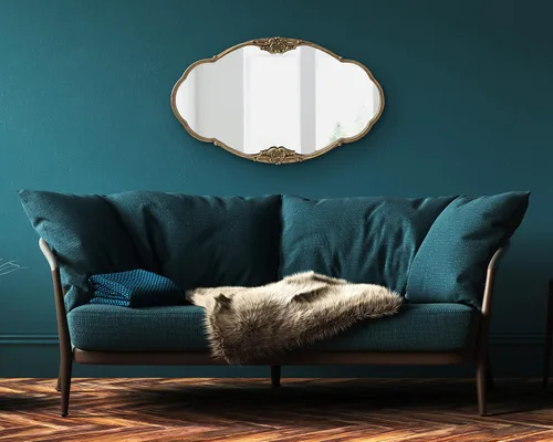 Miniatura 8 de Kate and Laurel Novella Glam Espejo adornado, 18 x 30 pulgadas, dorado, decoración de pared tradicional barroca inspirada