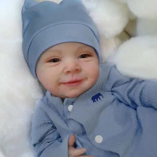 Miniatura 2 de CHAREX Muñeca Realista Reborn de Bebé Niño - Muñeca de Bebé Recién Nacido Realista de 18 Pulgadas con Cuerpo de Tela Suave, Muñecas de Bebé