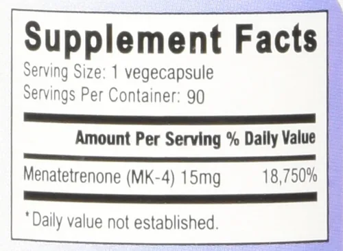 Miniatura 4 de Vitamina K2 Mk4 Vegana Derivada Naturalmente 90 cápsulas veganas