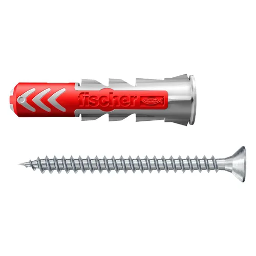 Miniatura 6 de fischer DuoPower - Anclajes universales de pared con tornillos para hormigón, ladrillo, yeso y madera, 50 anclajes y 50 tornillos