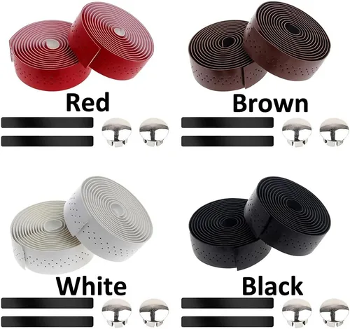 Miniatura 6 de ESUPPORT Cinta para manillar de bicicleta, cinta de manillar de bicicleta de carretera, cinta de mango de cuero, cintas de agarre cómodas