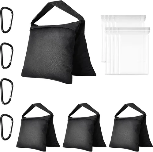 EMART Paquete de 4 bolsas de arena para peso, bolsas de arena resistentes para trípode ligero, equipo de fotografía, pesas de toldo, tienda de
