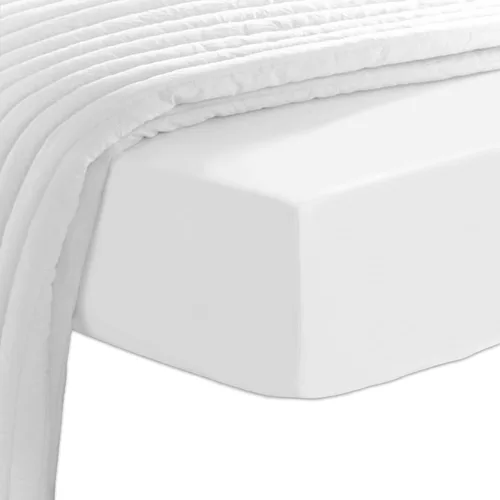 Pizuna Sábana Full 100% Algodón Puro, Lujoso Tejido Satén de Algodón de Fibra Larga con Densidad de 400 Hilos y Bolsillo Profundo de 15" (Algodón 01