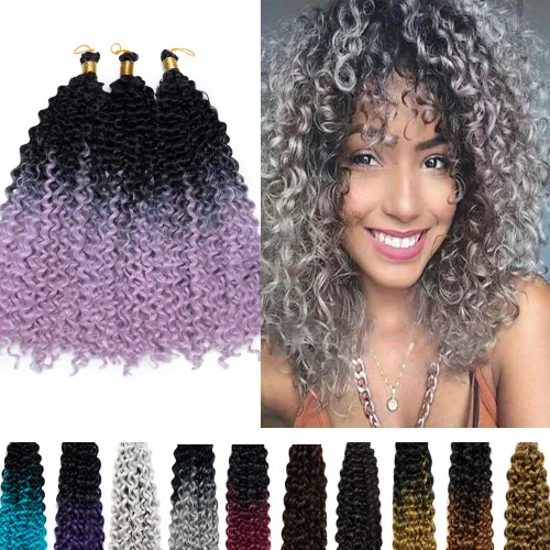 Miniatura 16 de Marlybob Pelo sintético trenzado de ganchillo de 14 pulgadas Marlibob onda de agua trenzado trenzado de ganchillo trenzas afro rastas rizadas