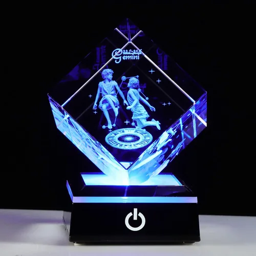 Miniatura 14 de Regalos de astrología del zodiaco Capricornio con cristales 3D para mujeres y hombres, figura de cristal de Capricornio, decoración de constelación