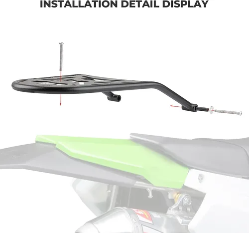 Miniatura 6 de KEMIMOTO Estante trasero compatible con KLX300 KLX300SM KLX250S Rack de almacenamiento de equipaje trasero para carga Enduro KLX300 2009-2025