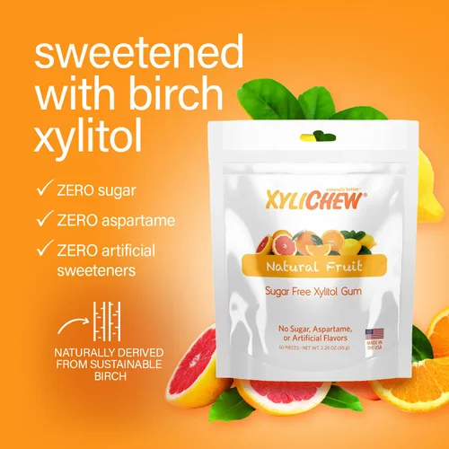 Miniatura 4 de Xylichew - Botes de goma de mascar 100% xilitol, sin OMG, gluten, aspartame y goma sin azúcar, cuidado bucal natural, alivia el mal aliento