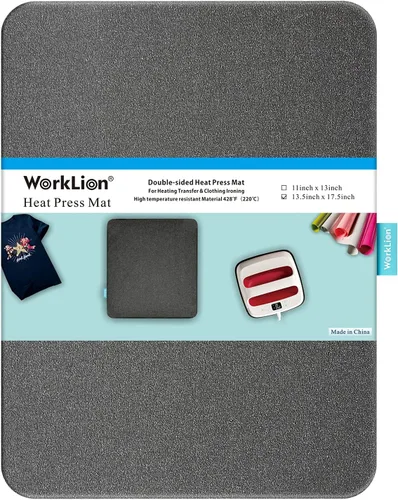 Miniatura 7 de WORKLION Alfombrilla de prensa térmica de 11 x 13 pulgadas: materiales resistentes al calor de doble cara, alfombrilla protectora resistente