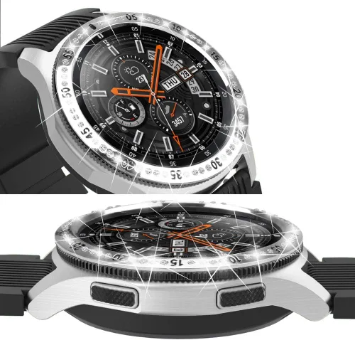 Miniatura 6 de FitTurn Anillo de bisel compatible con Samsung Galaxy Watch 4 Classic de 1.811 pulgadas/Galaxy Watch 1.811 pulgadas/Gear S3 Frontier & plateado