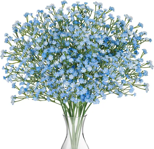 Miniatura 24 de N&T NIETING - Ramo de 10 flores artificiales de aliento de bebé, gypsophila falsa, toque real, arreglo de flores artificiales para bodas, fiestas