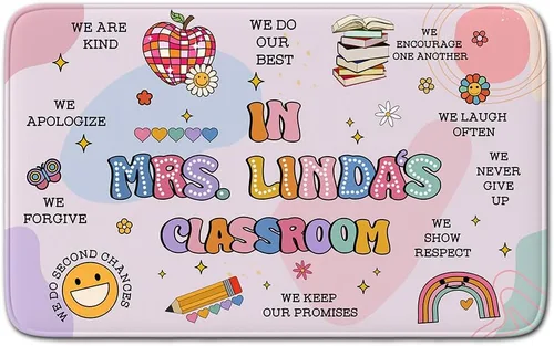 Miniatura 9 de Feelings Chart - Alfombra para el aula, salud mental, alfombra de esquina calmante para clase, alfombras antideslizantes y esponjosas