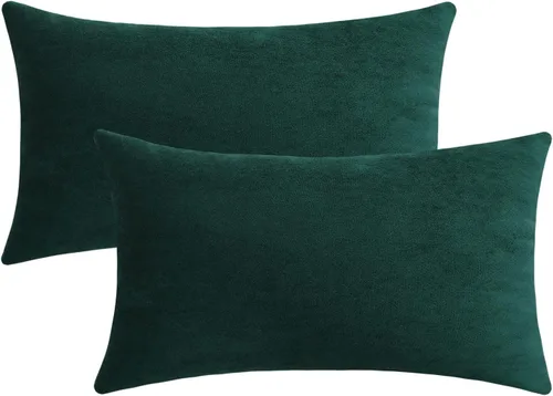 Miniatura 33 de Jeneoo - Fundas de almohada decorativas rojas brillantes de chenilla suave, fundas de cojín cómodas y sólidas para sofá de sala de estar