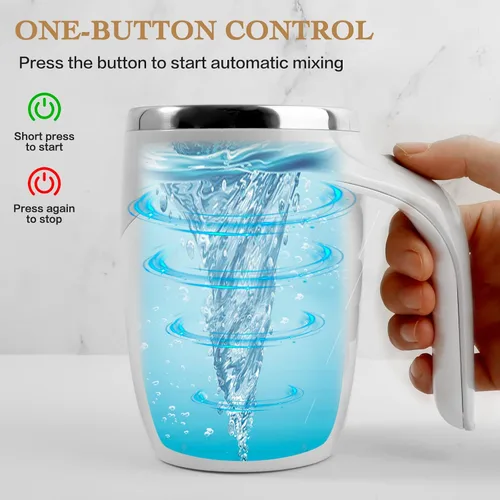 Miniatura 2 de Taza autoagitadora, taza de café magnética automática recargable, taza de café autoagitable, taza giratoria de viaje para oficina en casa