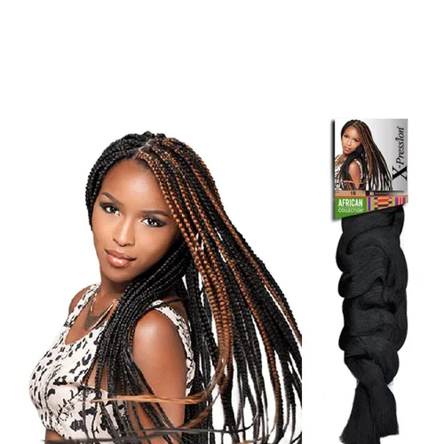 Miniatura 2 de Sensationnel - Paquete de 3 unidades de cabello trenzado X-pression / Color 1B / Negro apagado